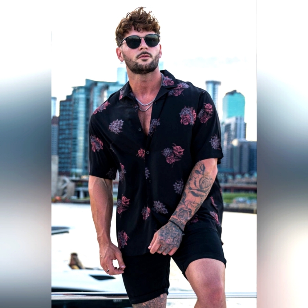 445 Cabo Vibez Shirts Printed Black Essence size S